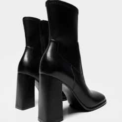 Mango Squared Toe Leather Ankle Boots 9 Mango Squared Toe Leather Ankle Boots -Mango popular store mango 0027 5146336 3