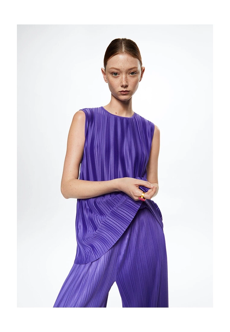 Mango Pleated Palazzo Trousers 5 Mango Pleated Palazzo Trousers - Image 3