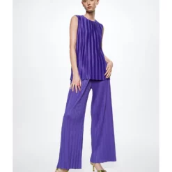 Mango Pleated Palazzo Trousers 10 Mango Pleated Palazzo Trousers -Mango popular store mango 0035 3968916 4