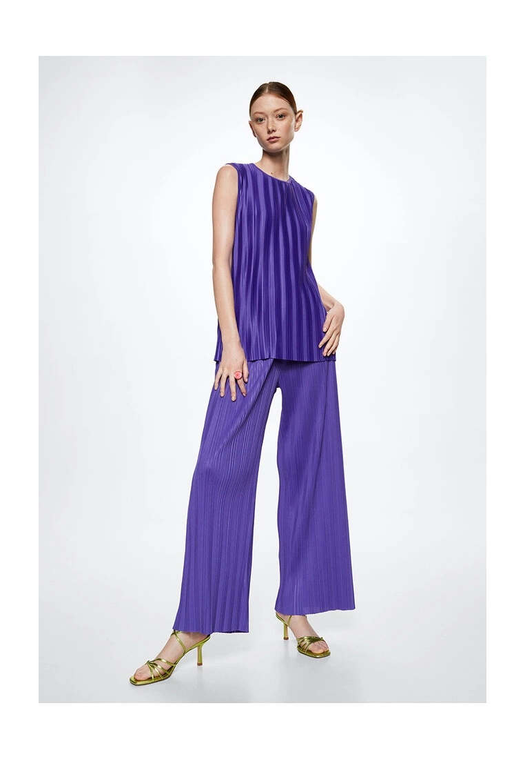 Mango Pleated Palazzo Trousers 6 Mango Pleated Palazzo Trousers - Image 4