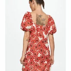 Mango Flowers Cotton Dress -Mango popular store mango 0042 6268916 2