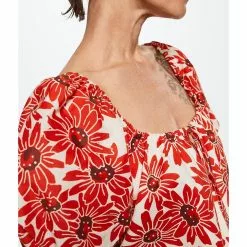 Mango Flowers Cotton Dress -Mango popular store mango 0042 6268916 3