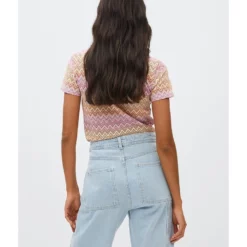 Mango Embroidered Logo Print T-Shirt -Mango popular store mango 0050 4945916 2