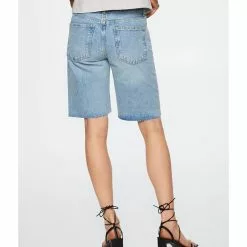 Mango Denim Bermuda Shorts With Frayed Hem 11 Mango Denim Bermuda Shorts With Frayed Hem -Mango popular store mango 0053 1658916 3