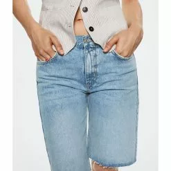 Mango Denim Bermuda Shorts With Frayed Hem 12 Mango Denim Bermuda Shorts With Frayed Hem -Mango popular store mango 0053 1658916 4