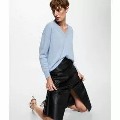 Mango V-Neck Cashmere Sweater -Mango popular store mango 0053 8017726 4