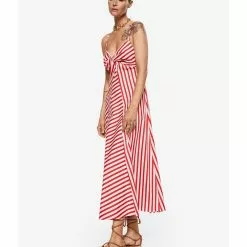 Mango Striped Cotton-Blend Dress