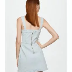 Mango Zip Denim Dress -Mango popular store mango 0061 0968916 2