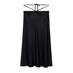 Mango Satin Wrap Skirt -Mango popular store mango 0067 6658916 6