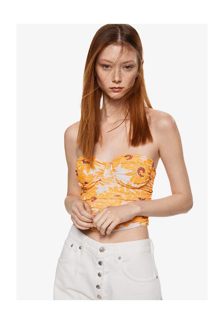 Mango Floral Crop Top 3 Mango Floral Crop Top