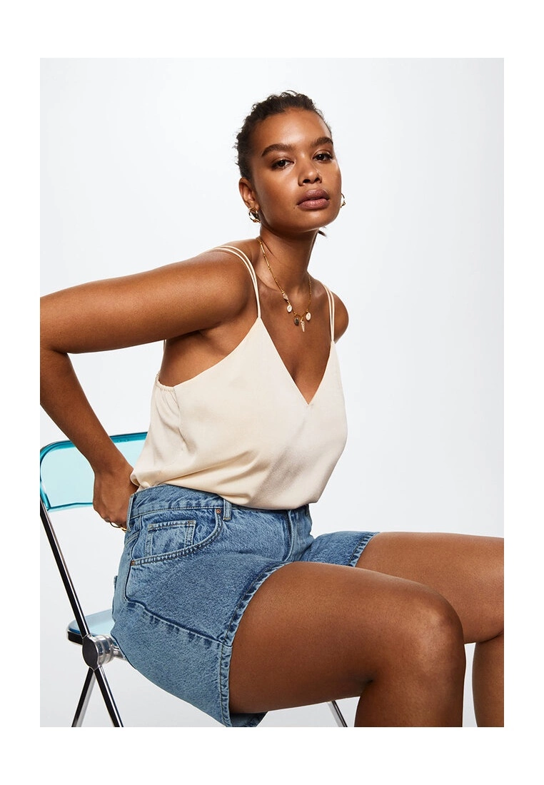 Mango Straight Denim Shorts 10 Mango Straight Denim Shorts - Image 8