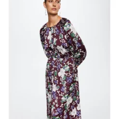 Mango Flower Print Dress -Mango popular store mango 0078 8155916 5