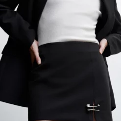 Mango Skirt With Safety Pin Detail 12 Mango Skirt With Safety Pin Detail -Mango popular store mango 0085 3126336 4