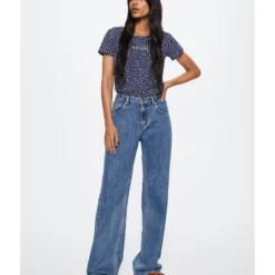 Mango Embroidered Logo Print T-Shirt 10 Mango Embroidered Logo Print T-Shirt -Mango popular store mango 0087 4155916 4