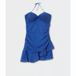 Mango Polka-Dot Ruffled Dress -Mango popular store mango 0097 3055916 6