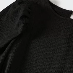 Mango Puffed Sleeves Texture Dress 15 Mango Puffed Sleeves Texture Dress -Mango popular store mango 0097 9726336 6