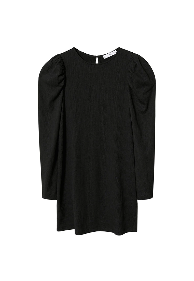 Mango Puffed Sleeves Texture Dress 9 Mango Puffed Sleeves Texture Dress - Image 7