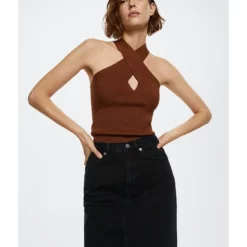 Mango Slit Denim Skirt -Mango popular store mango 0114 1368916 4