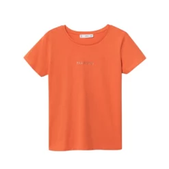 Mango Metallic Logo T-Shirt -Mango popular store mango 0130 4668916 5
