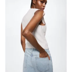 Mango High-Waist Cropped Straight Jeans -Mango popular store mango 0180 2668916 5