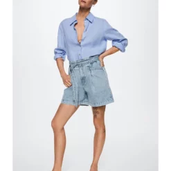 Mango Paperbag Denim Shorts -Mango popular store mango 0191 9658916 4
