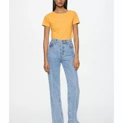 Mango Metallic Logo T-Shirt 10 Mango Metallic Logo T-Shirt -Mango popular store mango 0197 8455916 4