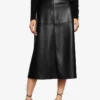 Mango Faux-Leather Skirt