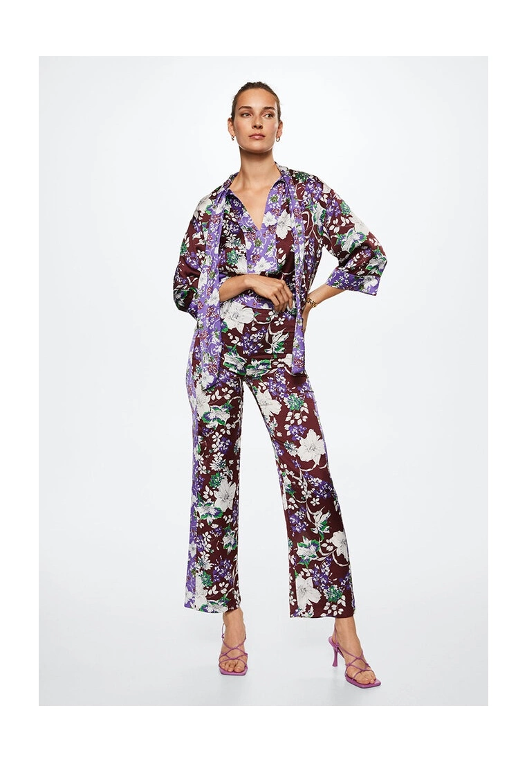 Mango Flower Print Trousers 6 Mango Flower Print Trousers - Image 4