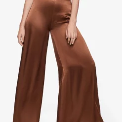 Mango Satin Palazzo Trousers