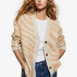 Mango Animal Print Cardigan