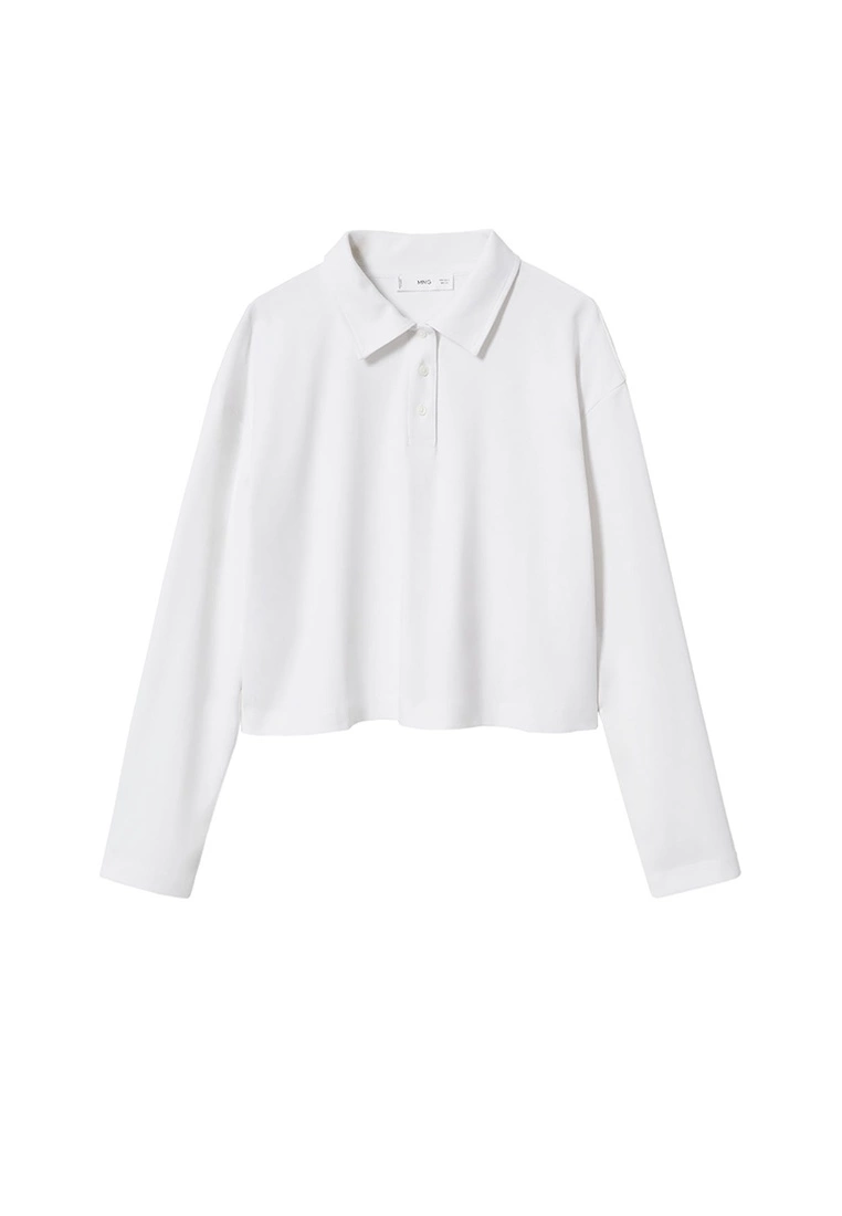 Mango Long-Sleeved Cotton Jersey Polo Shirt 8 Mango Long-Sleeved Cotton Jersey Polo Shirt - Image 6
