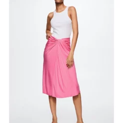 Mango Decorative Knot Skirt -Mango popular store mango 0287 8838326 5