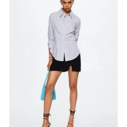 Mango Essential Cotton-Blend Shirt -Mango popular store mango 0304 8738326 5