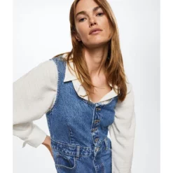 Mango Button Denim Dress 11 Mango Button Denim Dress -Mango popular store mango 0395 1248326 4