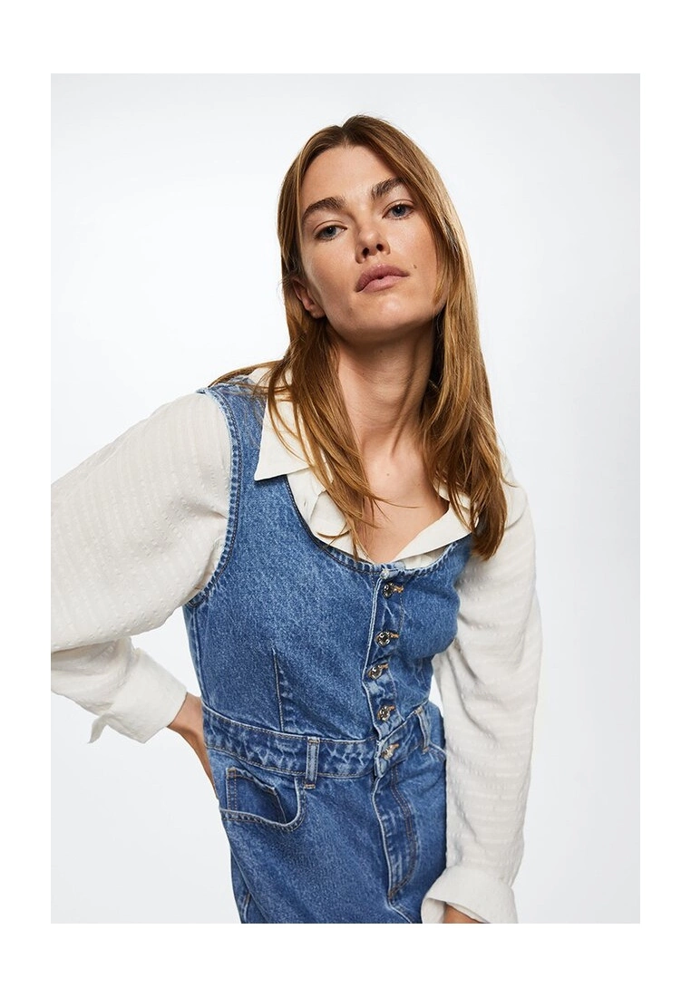 Mango Button Denim Dress 6 Mango Button Denim Dress - Image 4