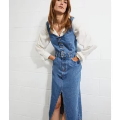 Mango Button Denim Dress 12 Mango Button Denim Dress -Mango popular store mango 0396 1248326 5