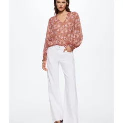 Mango Floral Print Blouse -Mango popular store mango 0439 6803426 5