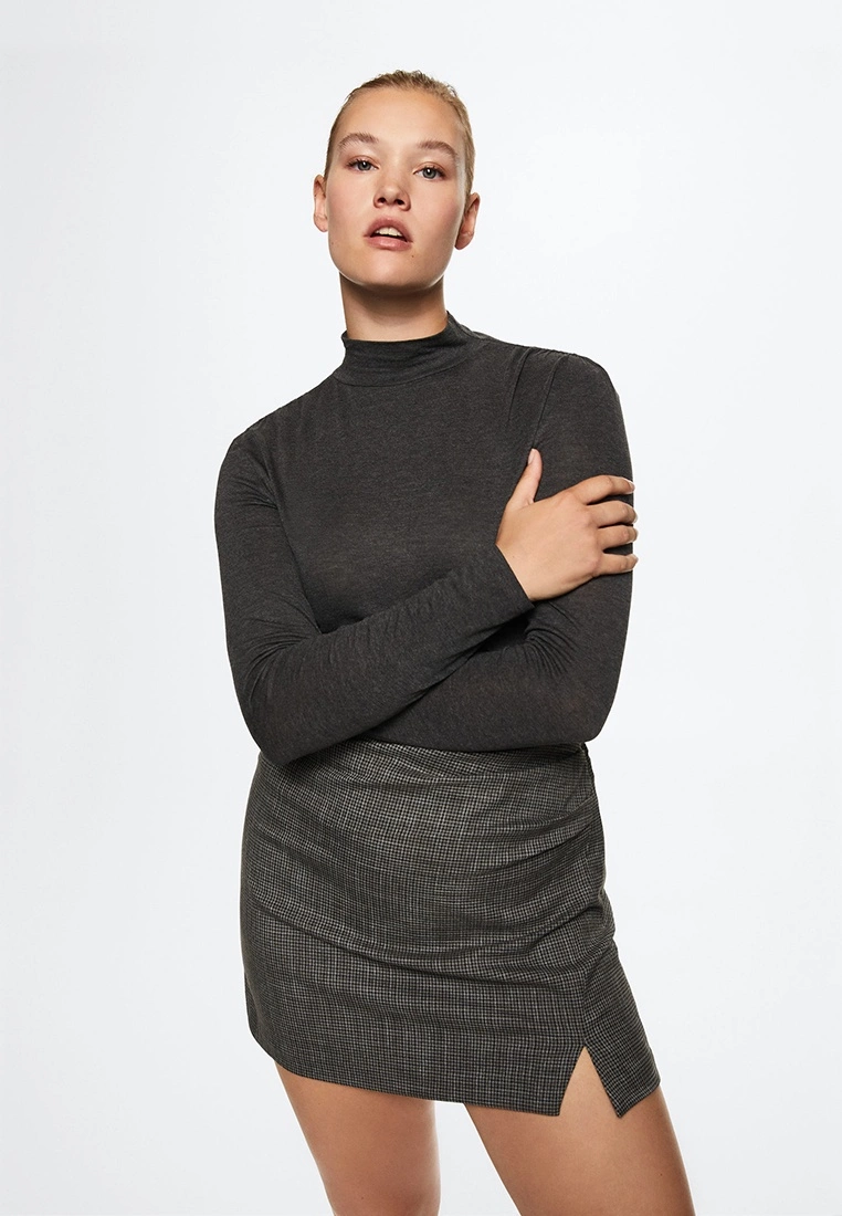 Mango Houndstooth Skirt With Slit 4 Mango Houndstooth Skirt With Slit - Image 2