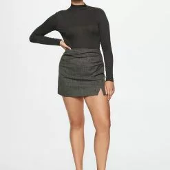 Mango Houndstooth Skirt With Slit 15 Mango Houndstooth Skirt With Slit -Mango popular store mango 0532 1898036 6