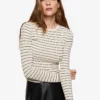 Mango Striped Long Sleeves T-Shirt -Mango popular store mango 0539 4721136 1