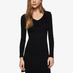 Mango Textured Ruffled Dress