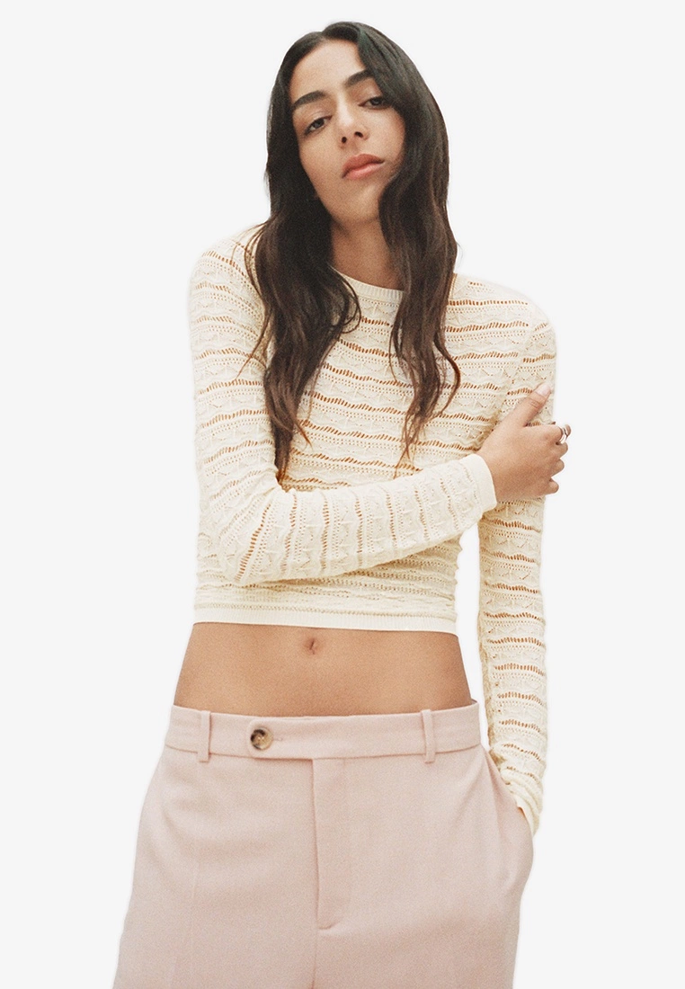 Mango Openwork Knit Sweater 3 Mango Openwork Knit Sweater