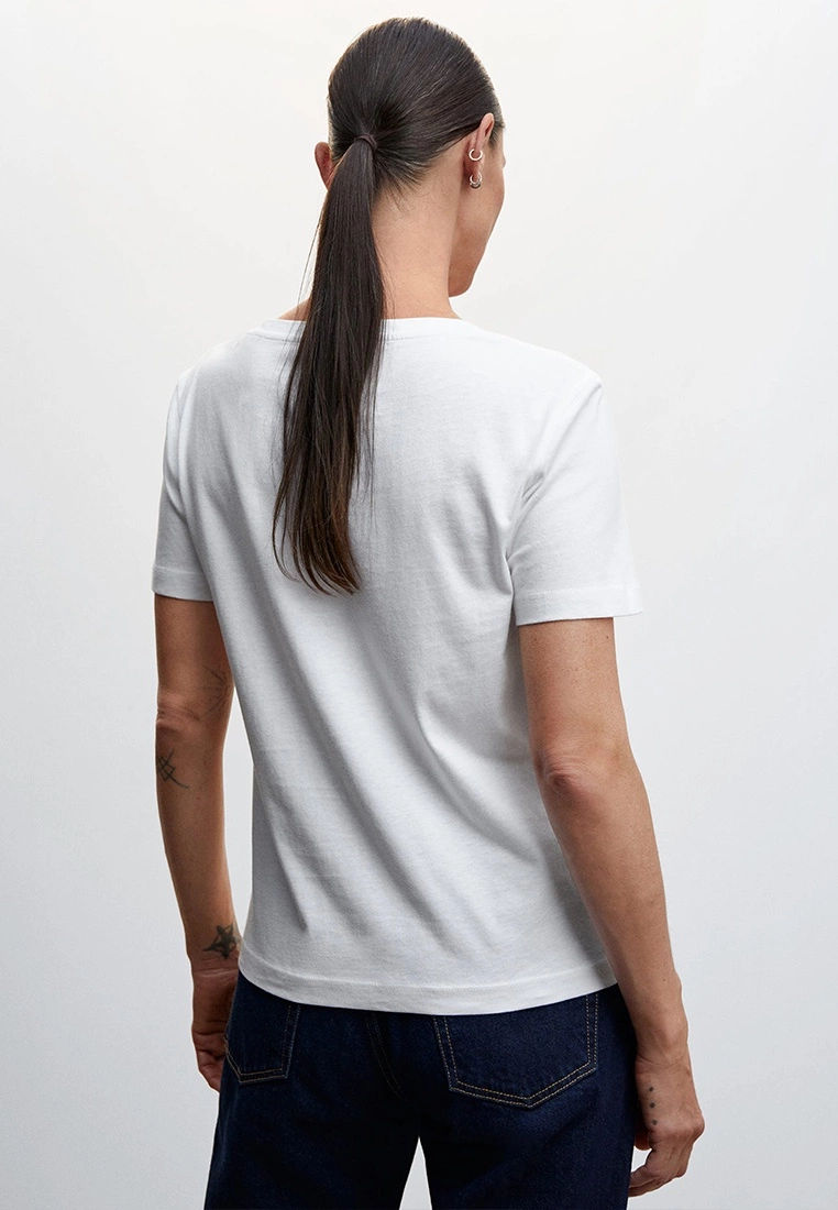 Mango Essential Cotton T-Shirt 4 Mango Essential Cotton T-Shirt - Image 2