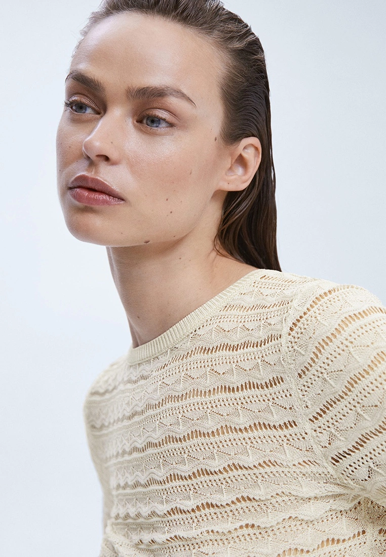 Mango Openwork Knit Sweater 5 Mango Openwork Knit Sweater - Image 3