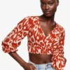 Mango Bow Printed Blouse 2 Mango Bow Printed Blouse -Mango popular store mango 0599 8717336 1