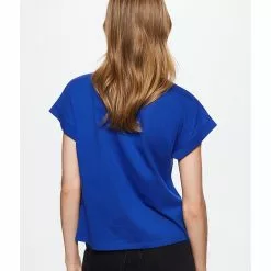 Mango Essential Cotton-Blend T-Shirt -Mango popular store mango 0608 7540826 2