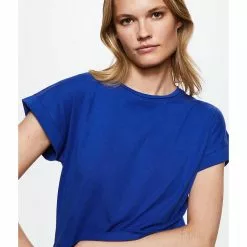 Mango Essential Cotton-Blend T-Shirt -Mango popular store mango 0608 7540826 3