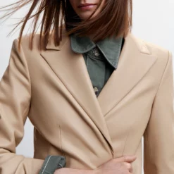 Mango Leather Effect Jacket -Mango popular store mango 0611 9129046 3