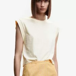 Mango Cropped Cotton T-Shirt