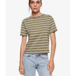 Mango Message Striped T-Shirt